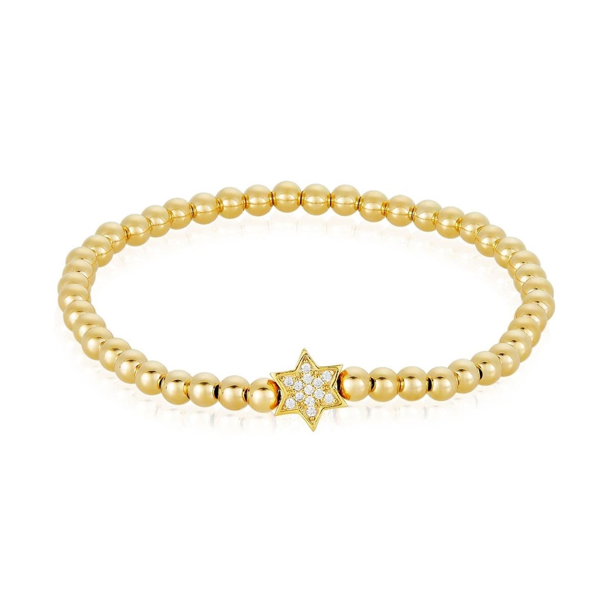 Bead Bracelet with Jewish Star