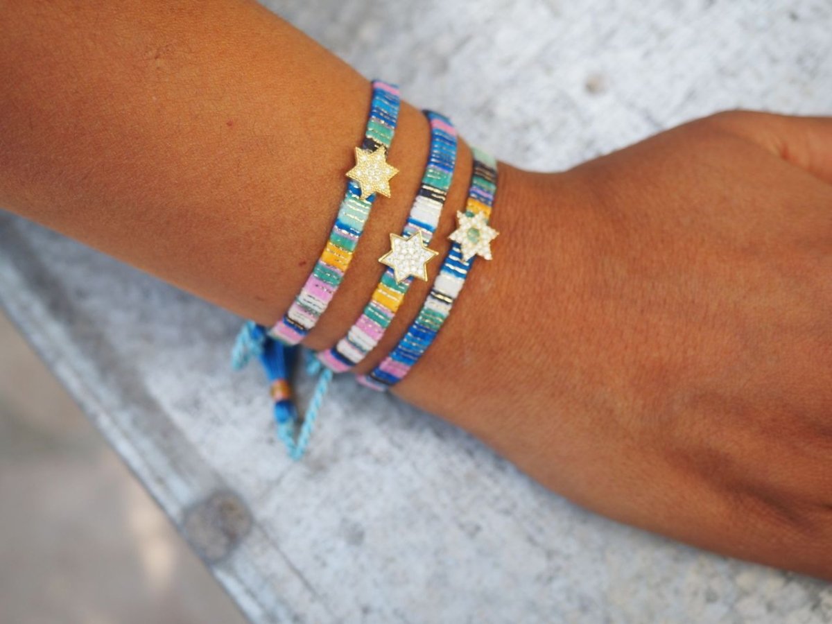 Blue Judaica Bracelet for Everyday Wear Bracelet