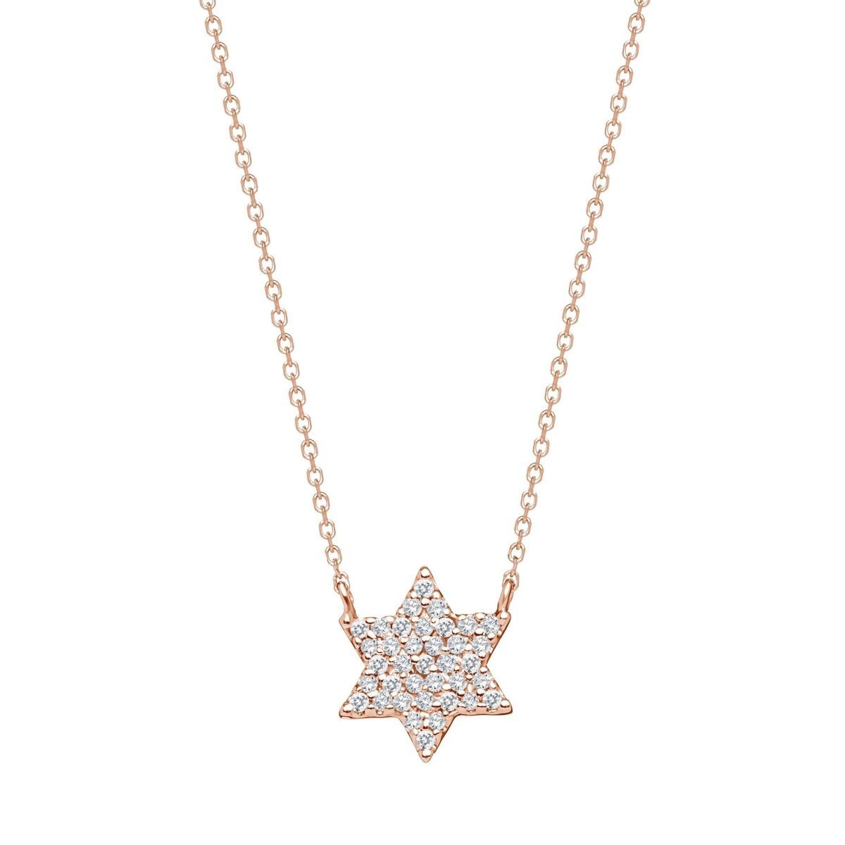 Dainty Yet Bold Star of David Necklace - 14k Gold & Diamonds, Bat Mitzvah Gift | Alef Bet