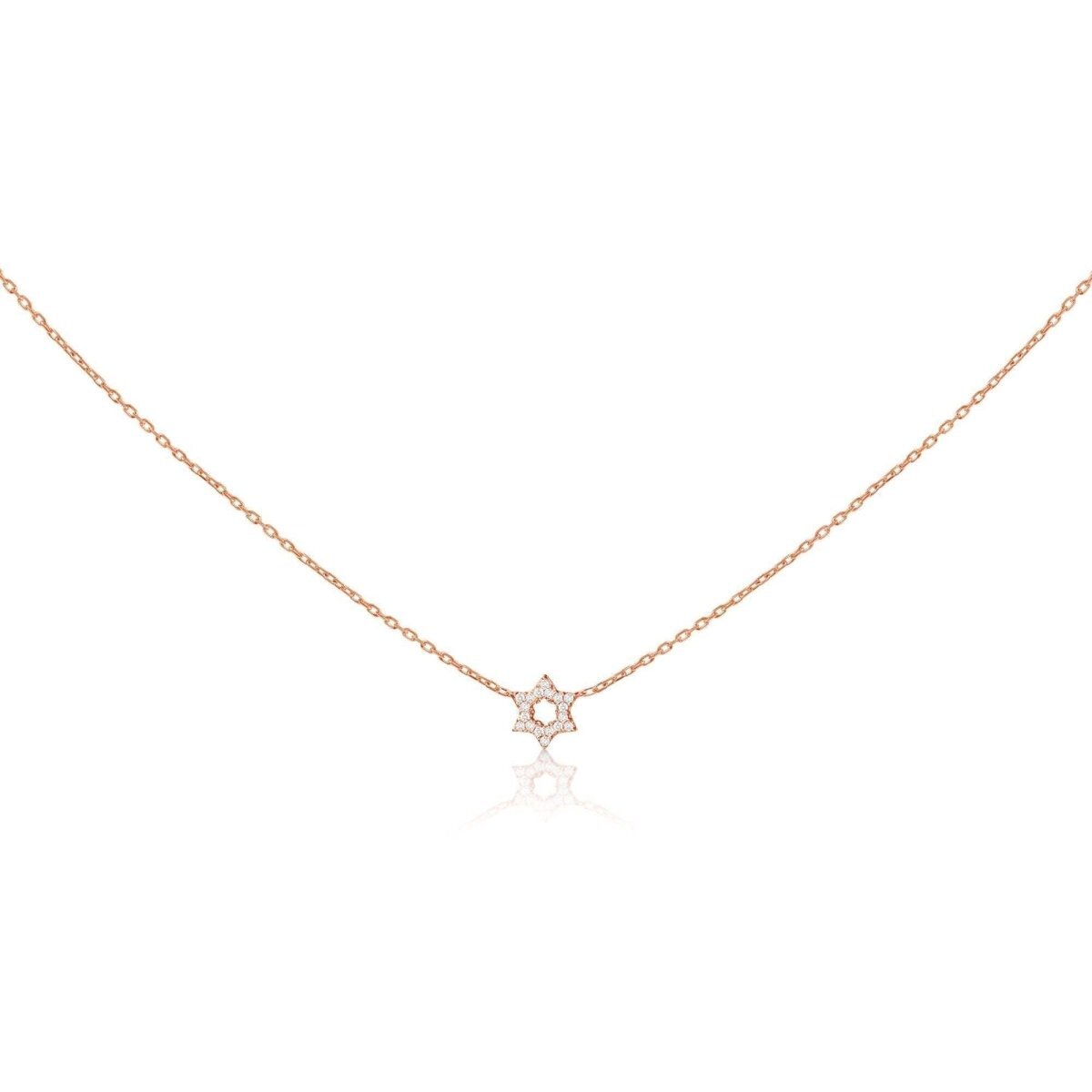 Diamond Star of David Pendant in 14k Gold | Elegant Necklace