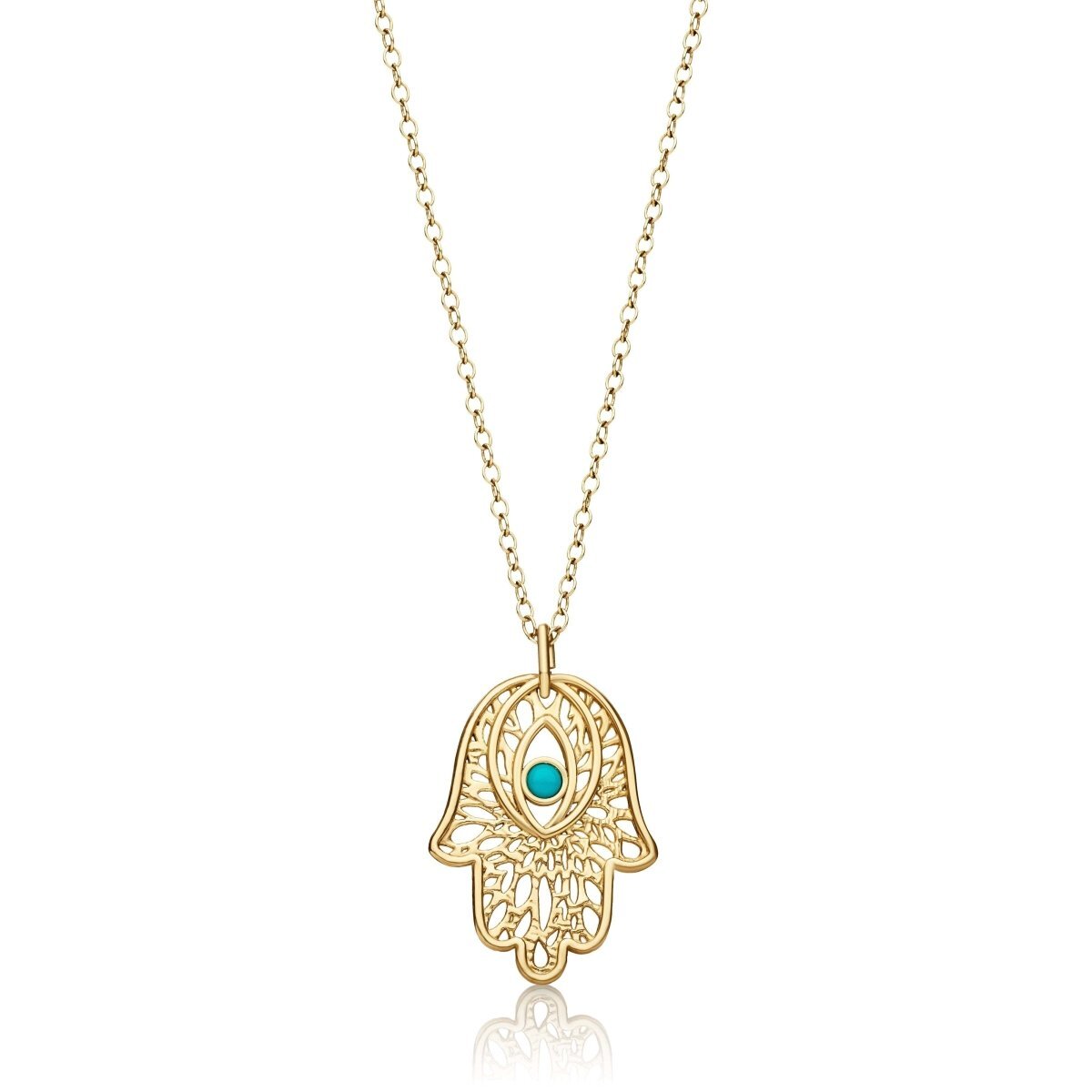 Filigree Hamsa Necklace: A Talisman of Good Fortune & Protection