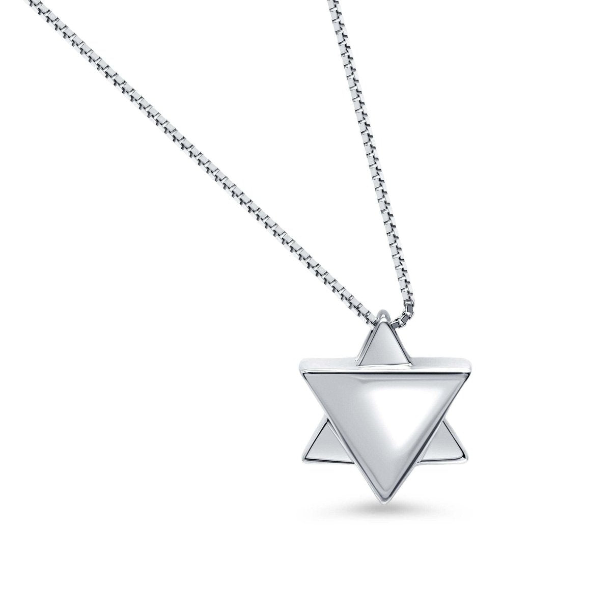 Jewish Star of David Sterling Silver 925 Pendant for Men, bold geometric design built for everyday faith