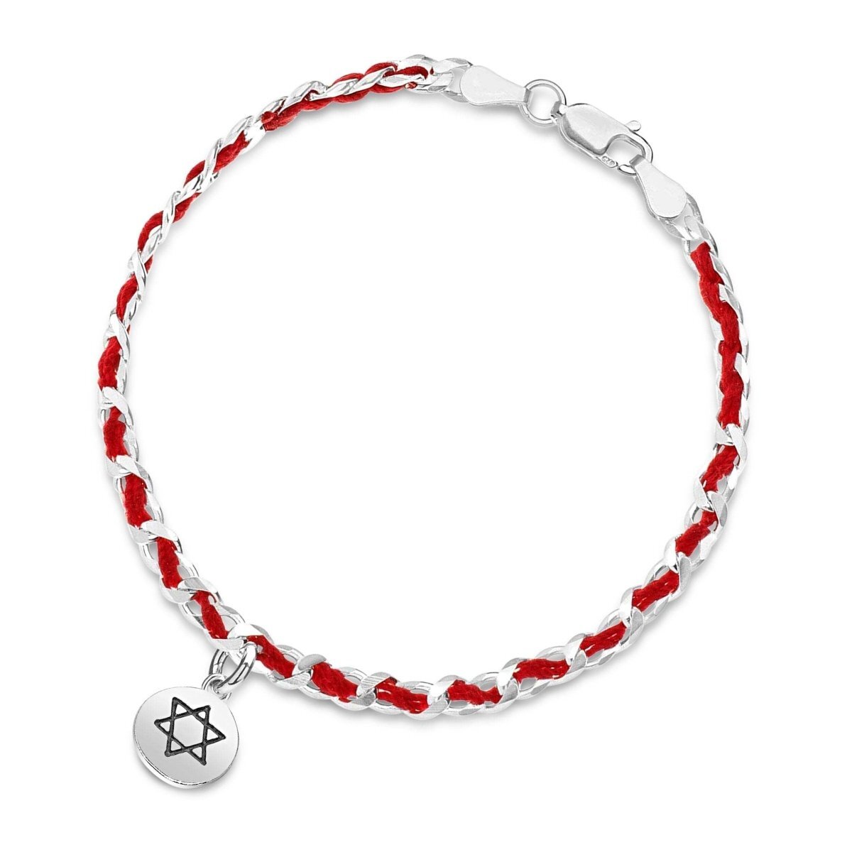 Red string bracelet made of sterling silver, symbolizing protection and beauty, with a charm and gift wrapping included.