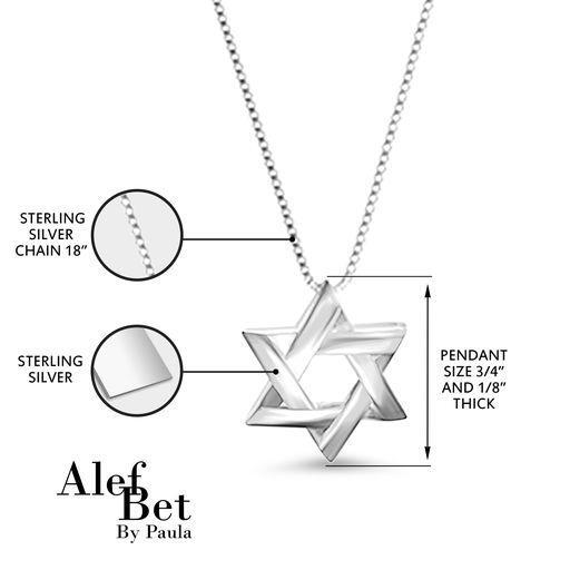 Lineal Star of David Necklace | Modern Judaica