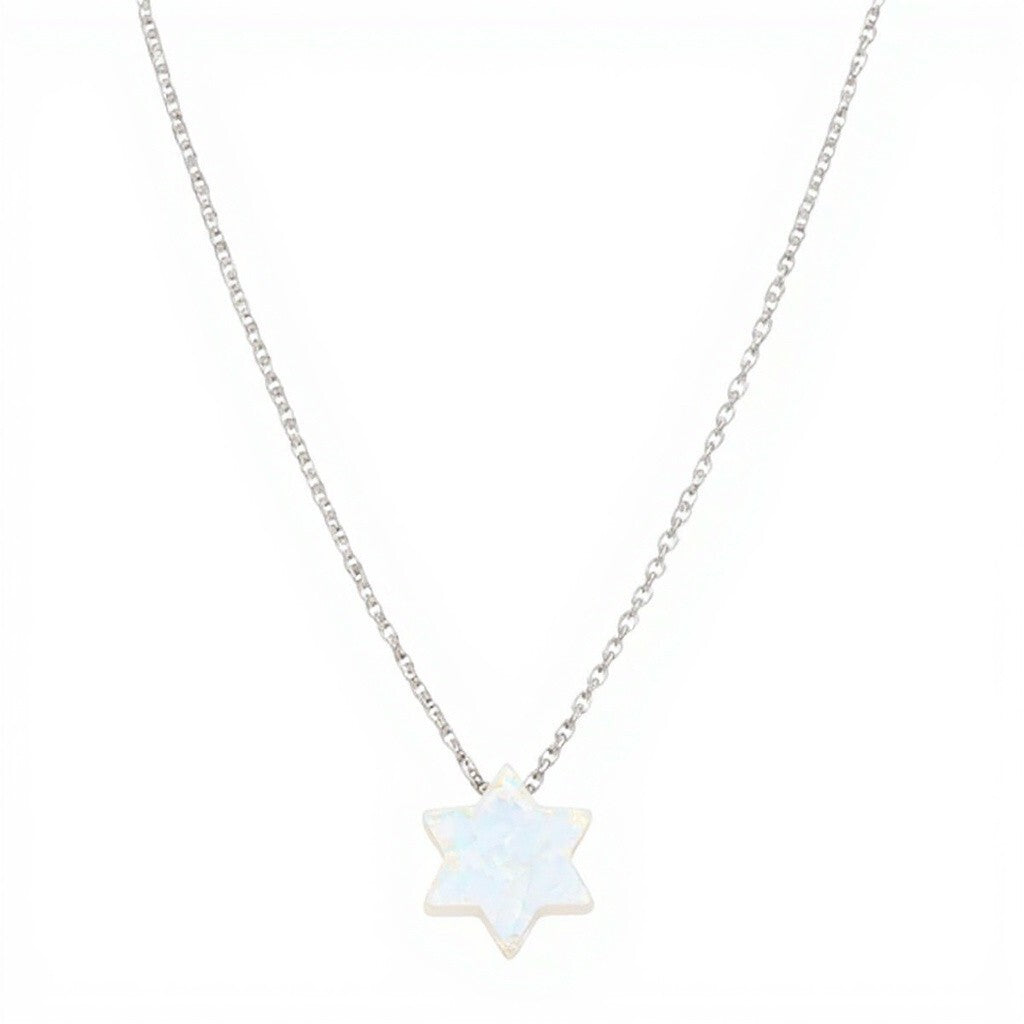 Opal Star of David Necklace – Alef Bet by Paula