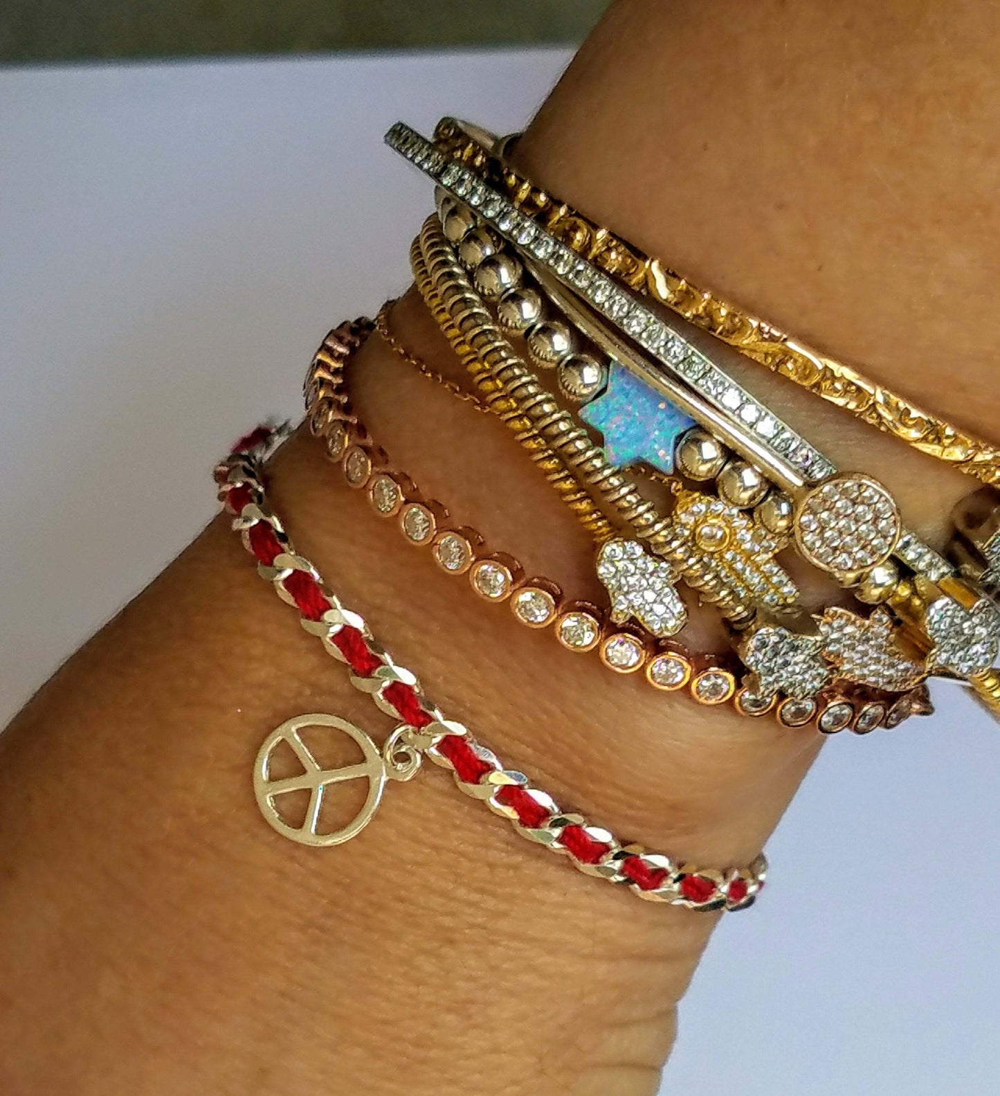 Star of David Bead Bracelet