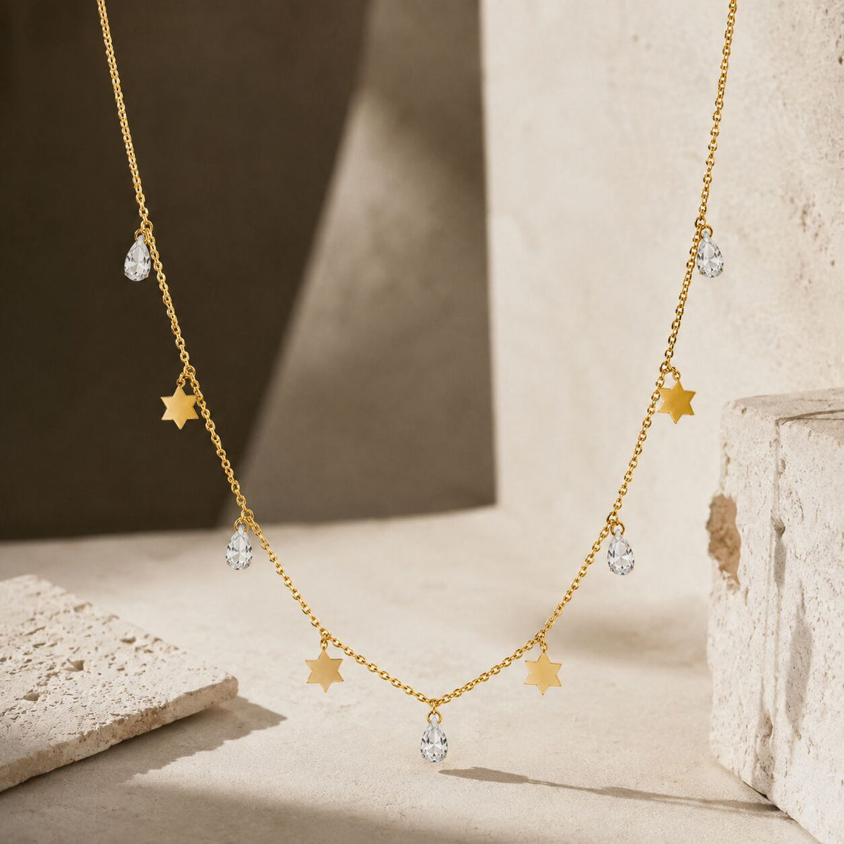 Star with Pear Shaped Gemstones