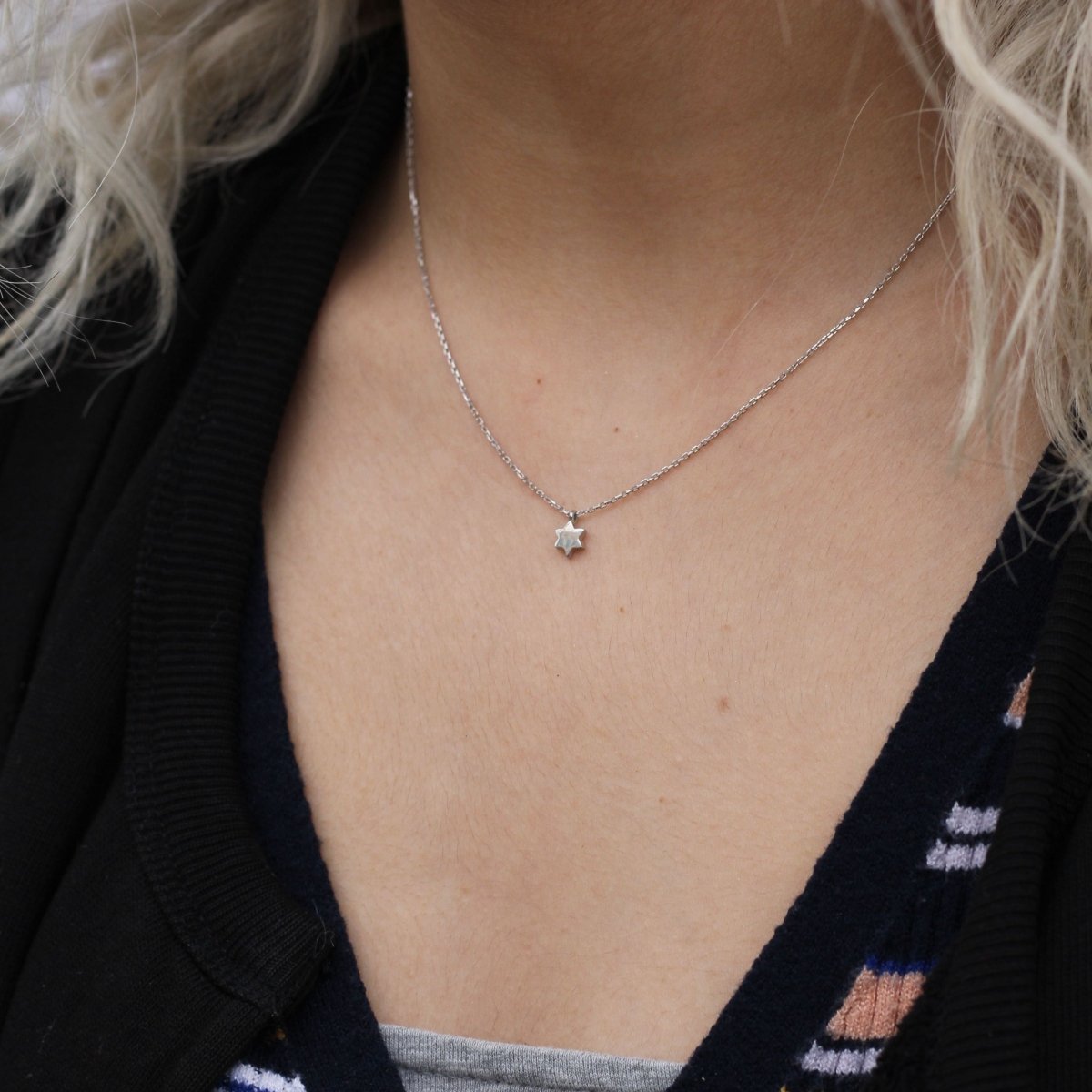 Silver Star of David Necklace | For Our Brave College Students