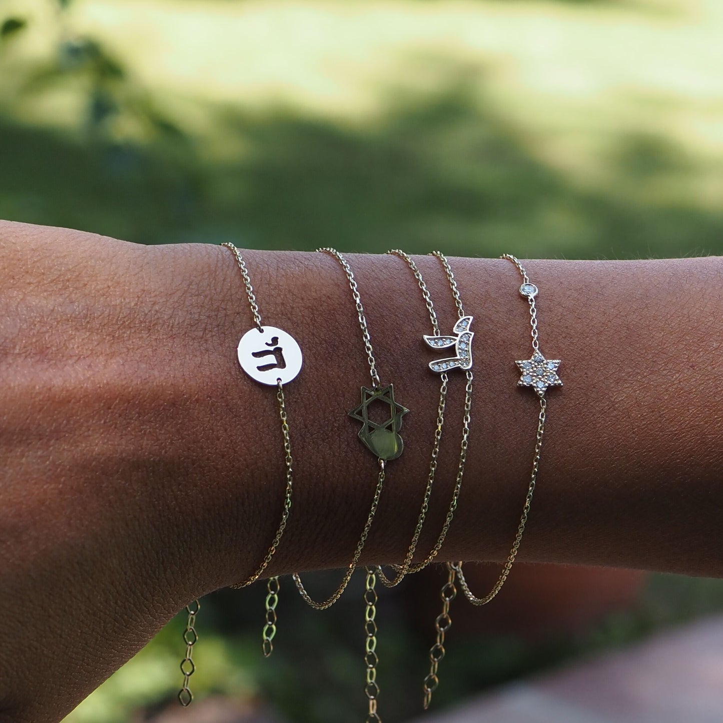 The Identity Star: 14k Gold & Diamond Magen David Bracelet | Modern Pave Statement Piece