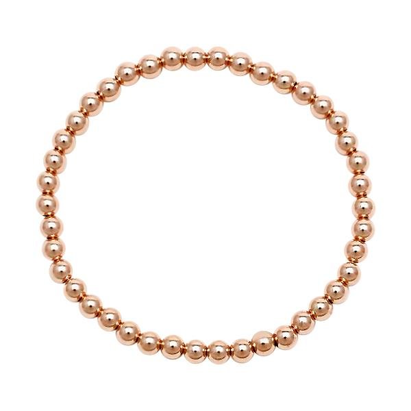 Rose Gold Bead Bracelets for Women 6 Small
