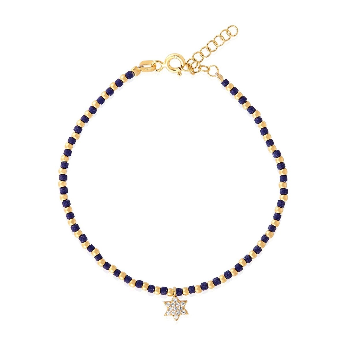 Gemstone Star of David Bracelet