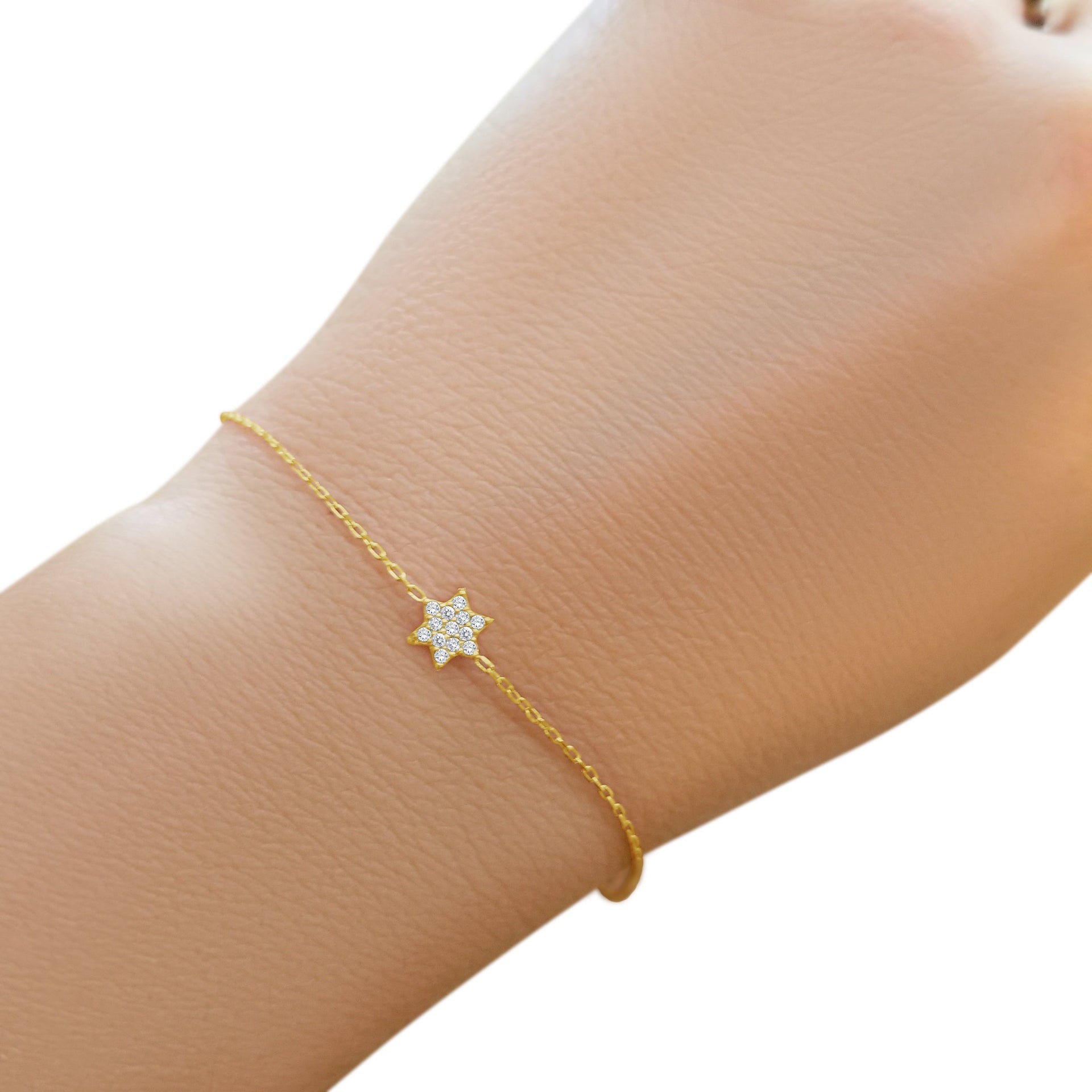 gold star jewish bracelet