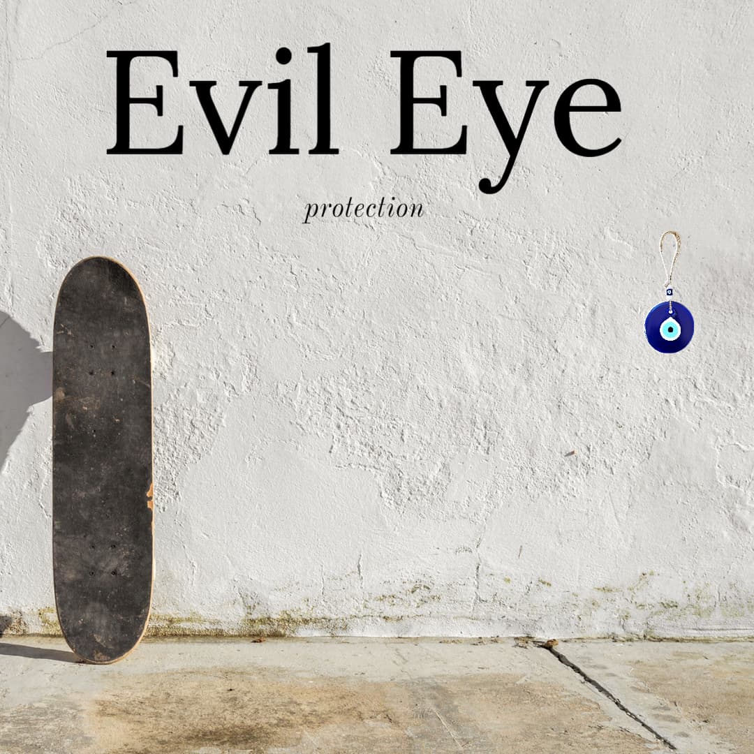 outdoor artwork with evil eye for your garden