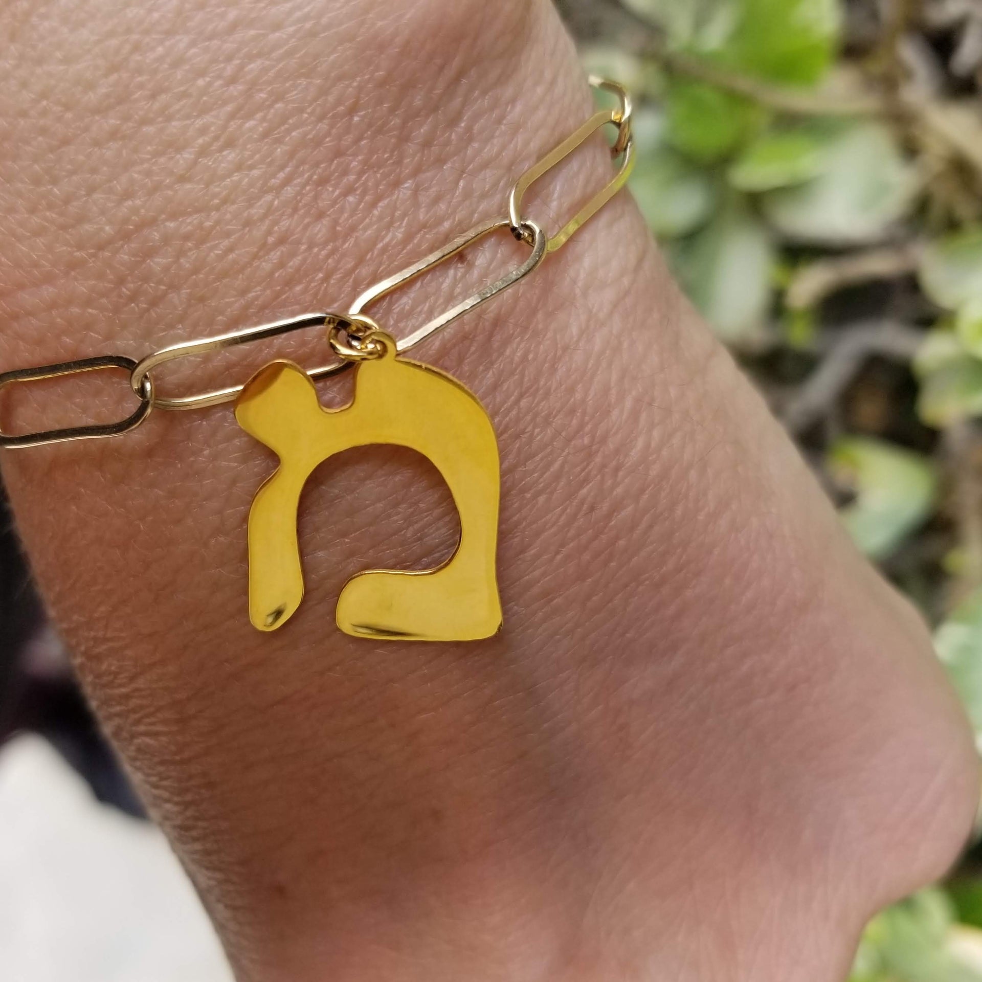 hebrew charm bracelet letter
