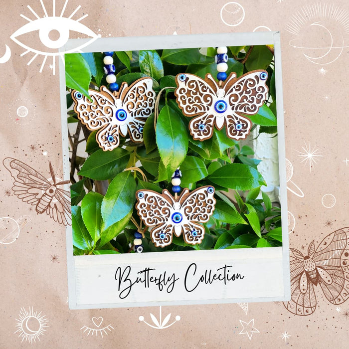 Butterfly and an Evil Eye - Alef Bet by Paula