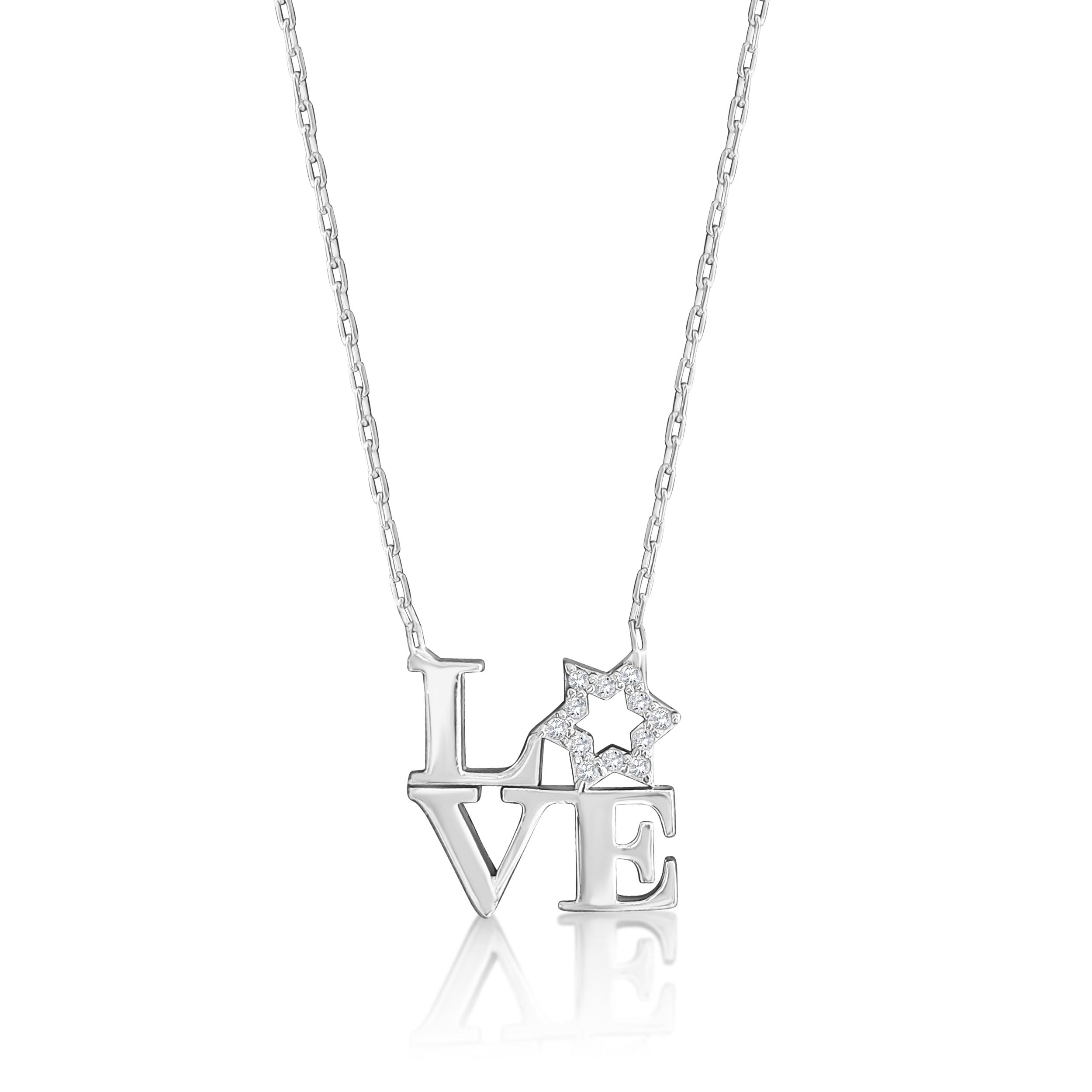 Love Square Necklace - Alef Bet by Paula