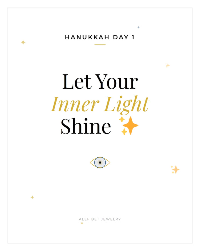 Hanukkah Day 1: Celebrate Light ✨ | Evil Eye Protection Jewelry - Alef Bet by Paula
