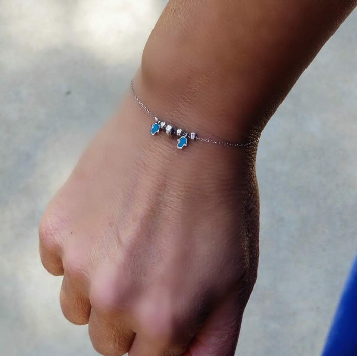 Hamsa Charm Bracelet - Alef Bet by Paula