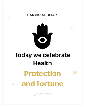 Hanukkah Day 4: Celebrate Health, Healing, and Blessings with the Hamsa Hand - Alef Bet by Paula