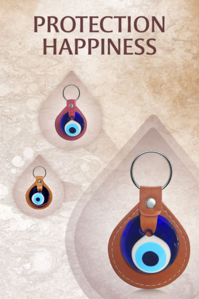 Evil Eye Keyrings for Men and Women - Alef Bet by Paula