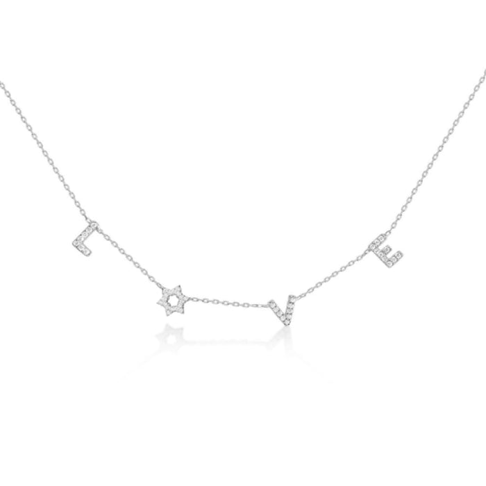 Love Jewish Star Necklace - Alef Bet by Paula