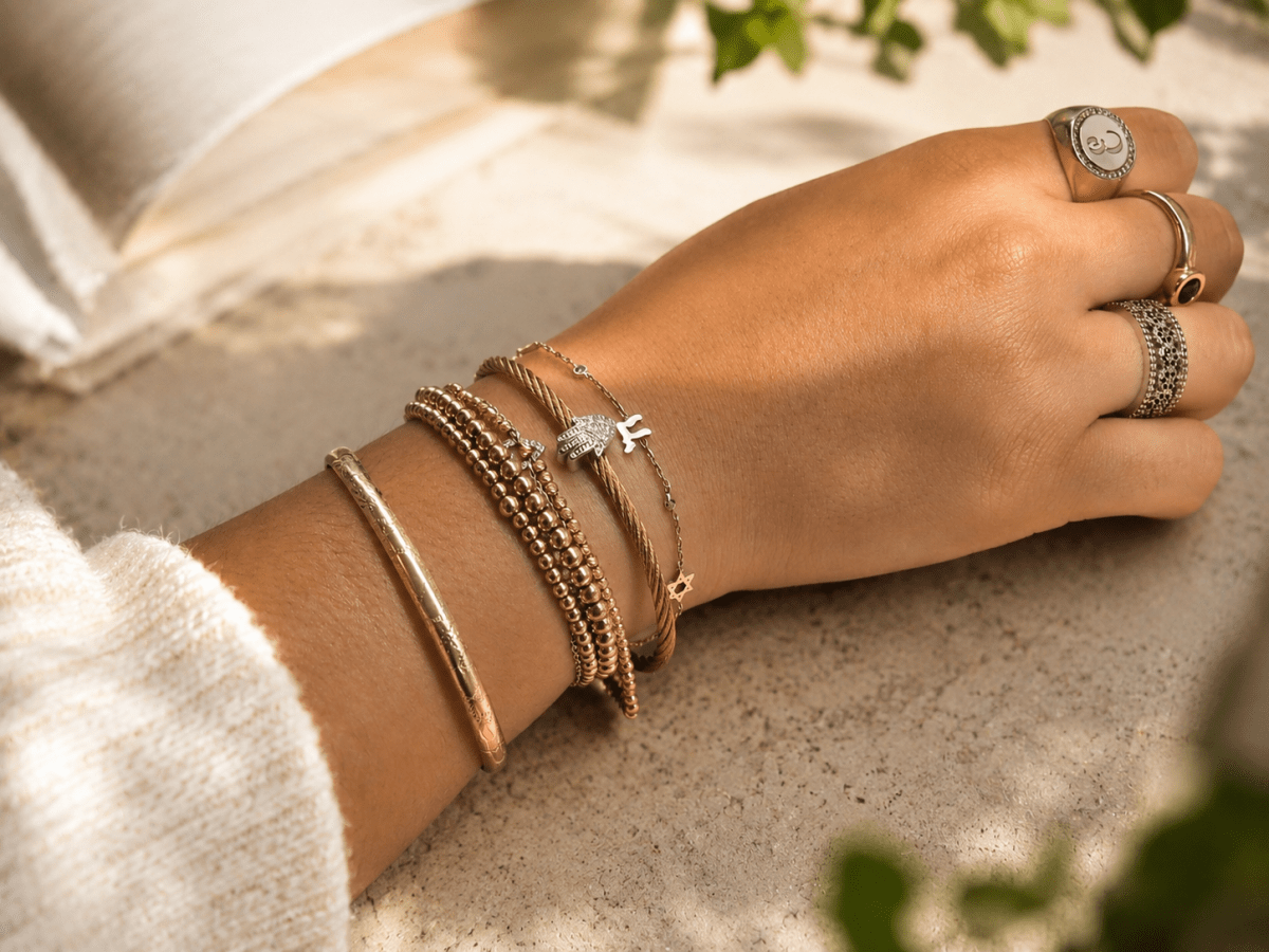 Cable Bracelets, Built to Be Worn In - Alef Bet by Paula