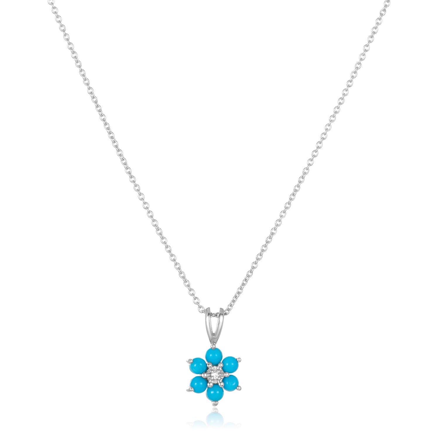 turquoise jewish star necklace