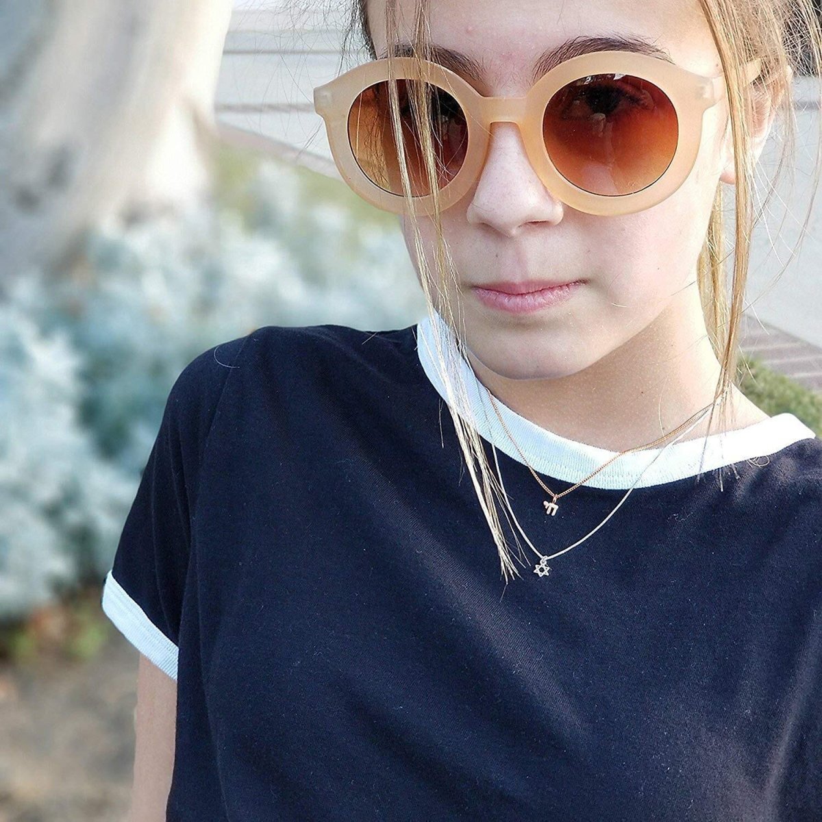 14k Yellow Gold Mini Chai Necklace | Hebrew Symbol