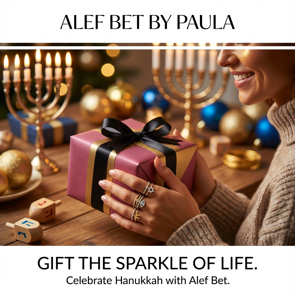 Chai and Star of David Jewish Cluster Necklace