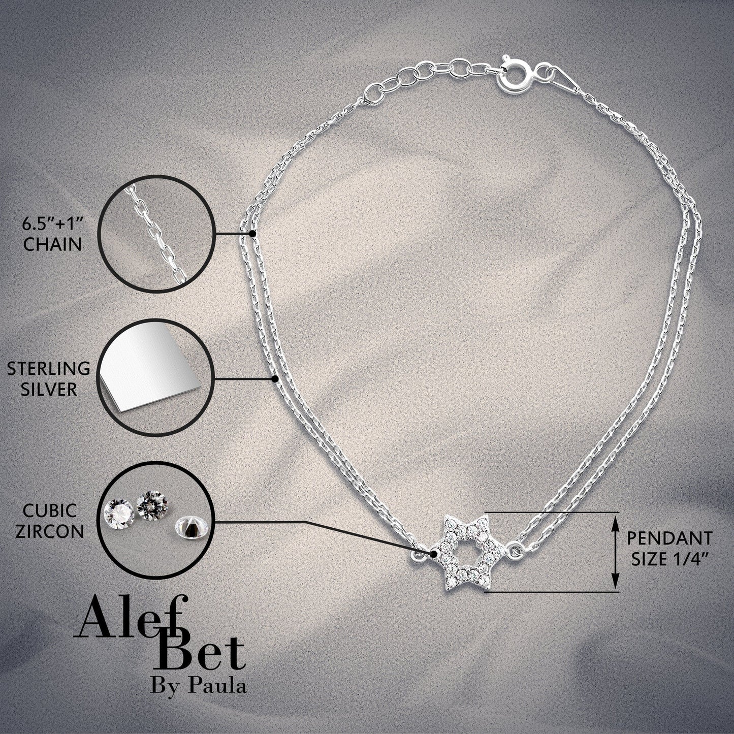 Star of David Bracelet for Everyday Wear