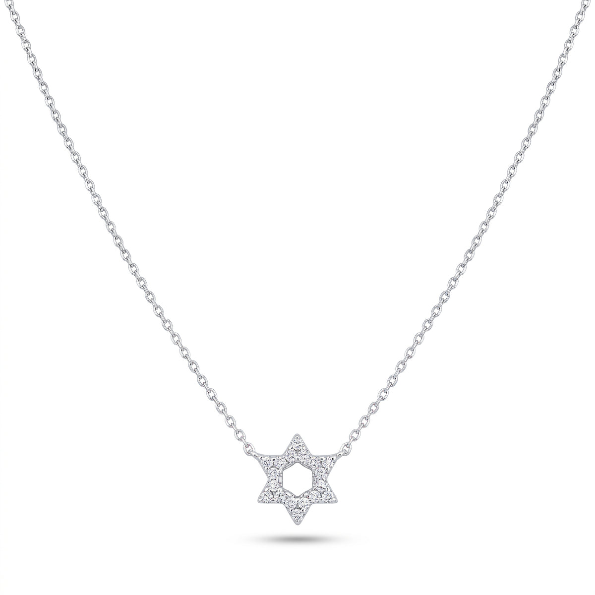 Jewish Star of David Diamond Pendant in 14k Gold, Sparkling Faith You Will Wear Every Day