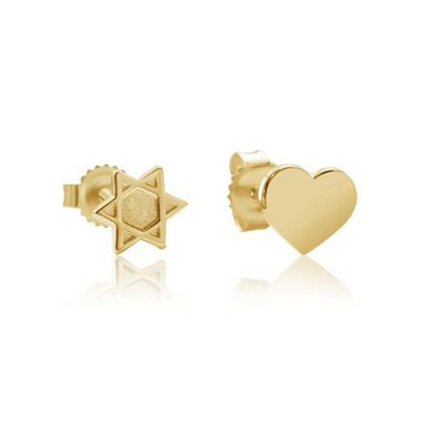 Single Earring Studs | Heart, Star, Evil Eye, Hamsa