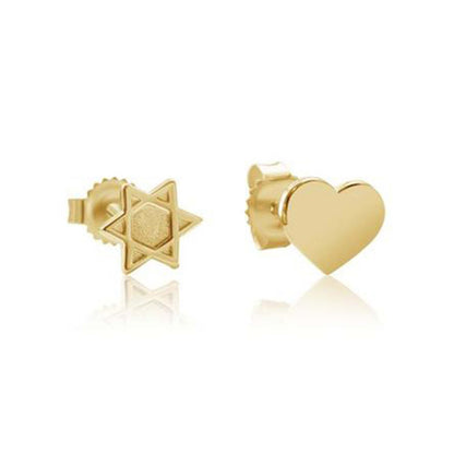 Single Earring Studs | Heart, Star, Evil Eye, Hamsa