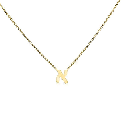 Hebrew Initial Necklace | Silver or Gold