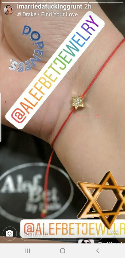 Red String Friendship Jewish Star Bracelet