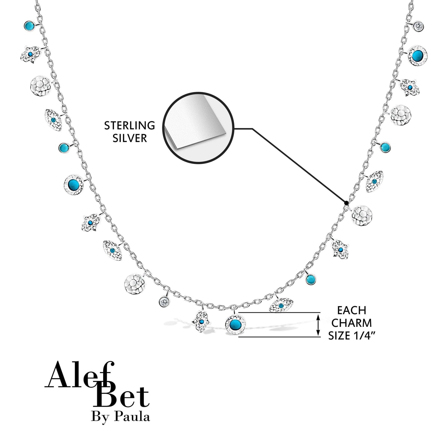 Hamsa and Evil Eye Charm Necklace