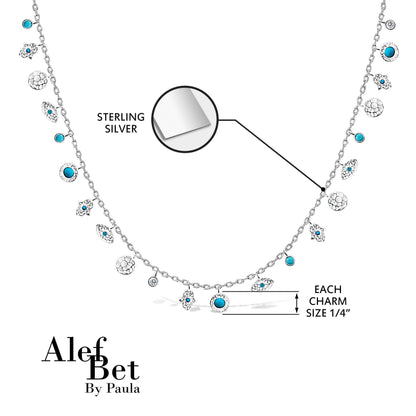 Hamsa and Evil Eye Charm Necklace