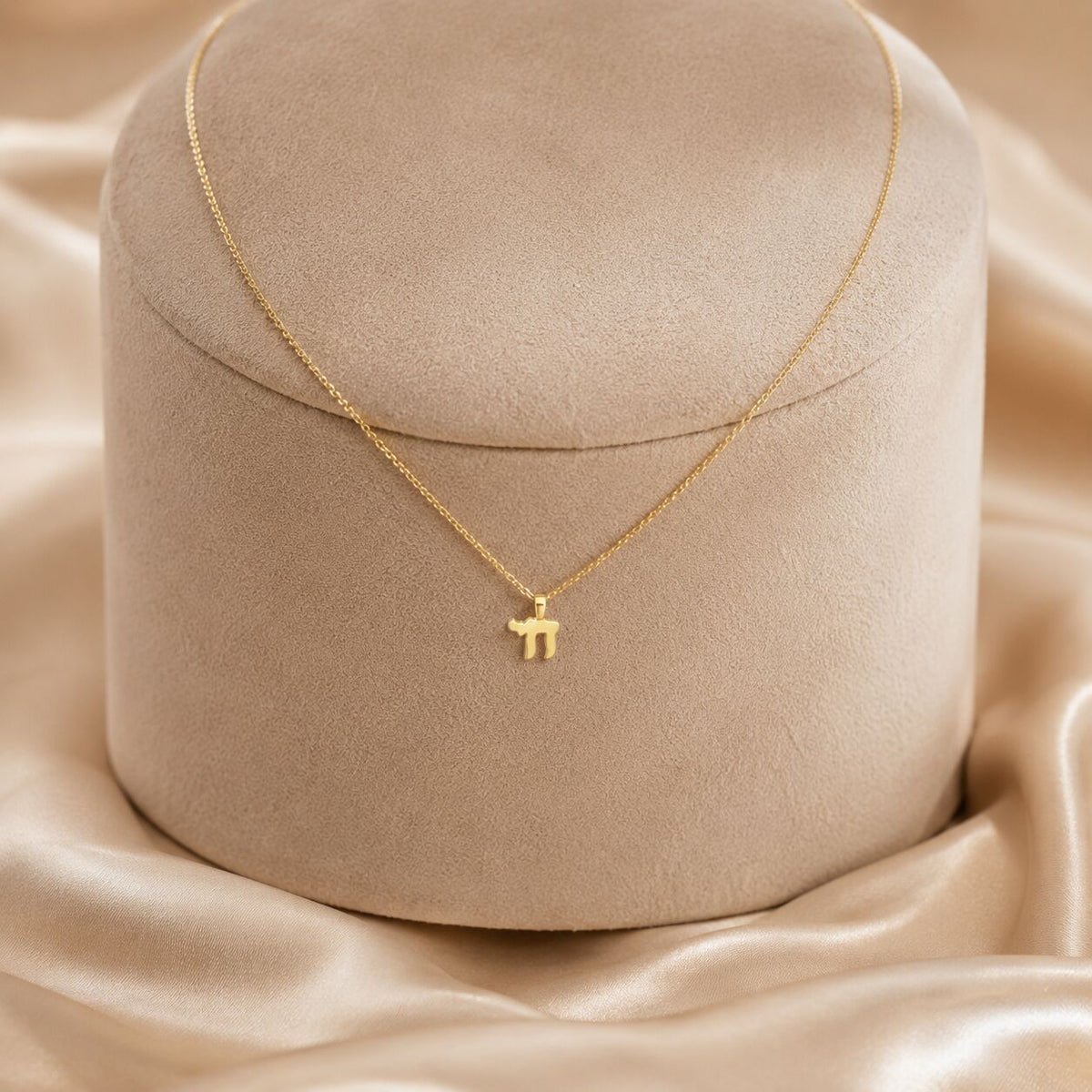 Jewish Chai Necklace 14k Gold Plated Sterling Silver 925, the tiny symbol of life you reach for every single day