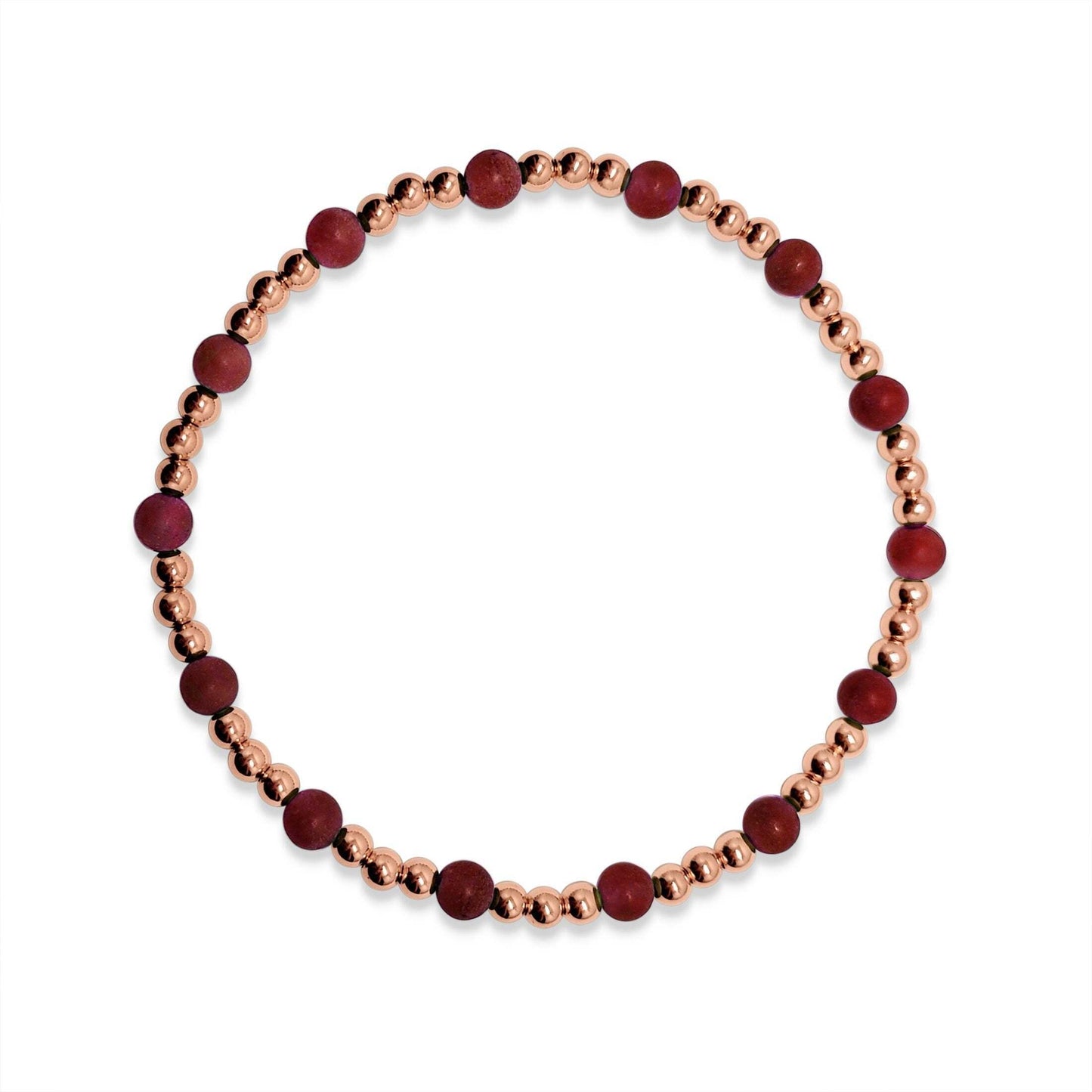 Scattered Gemstones and 4mm Beaded Bracelet