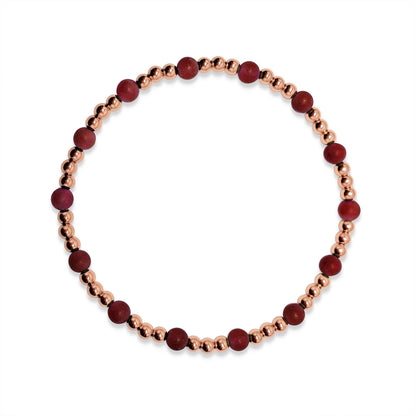 Scattered Gemstones and 4mm Beaded Bracelet