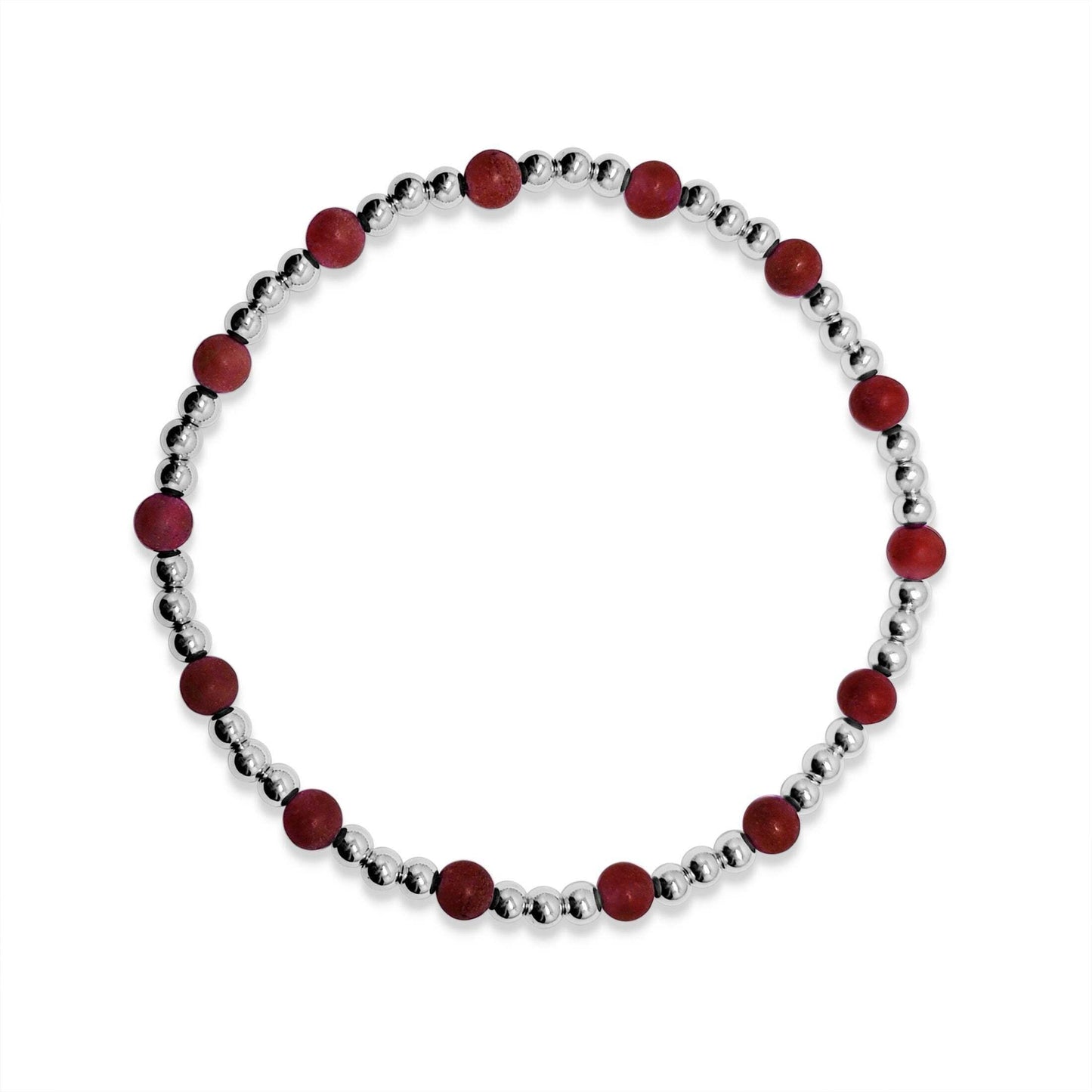 Scattered Gemstones and 4mm Beaded Bracelet