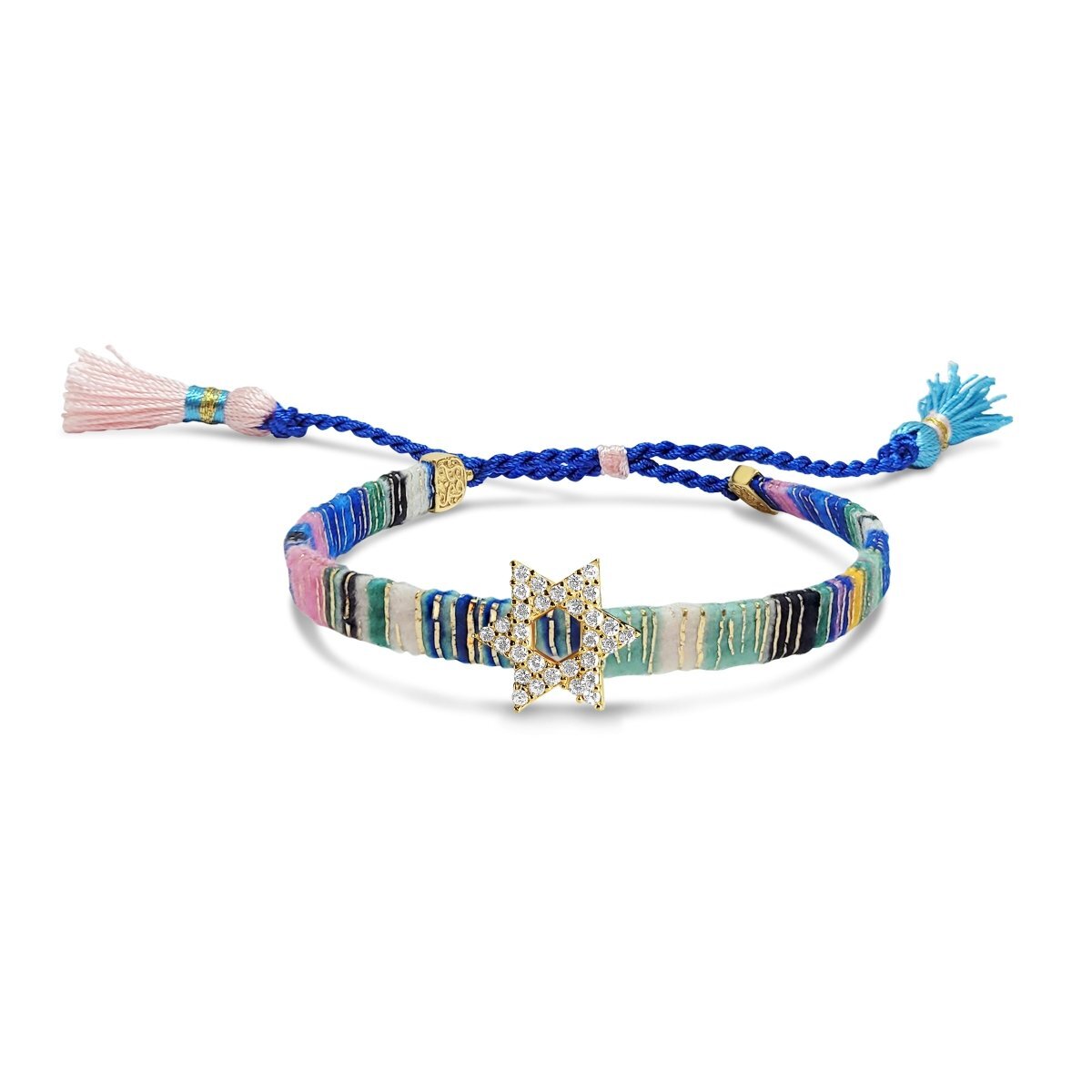 Blue Judaica Bracelet for Everyday Wear Bracelet | Macramé