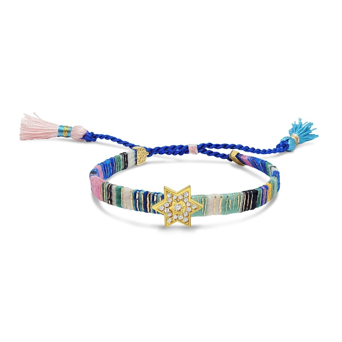 Blue Judaica Bracelet for Everyday Wear Bracelet | Macramé