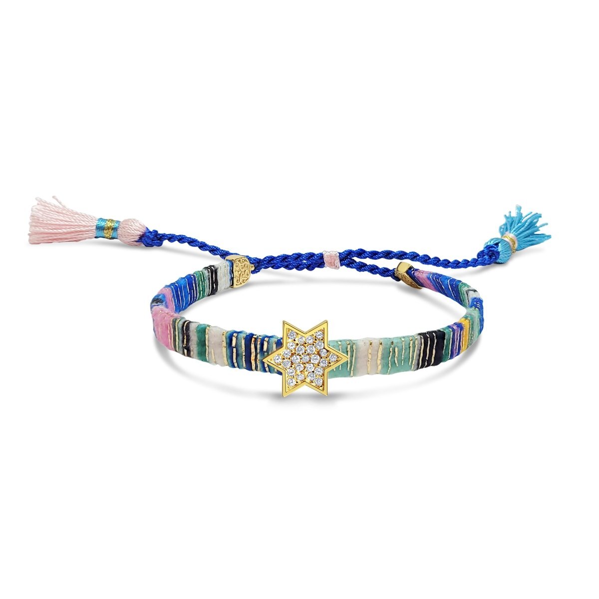 Blue Judaica Bracelet for Everyday Wear Bracelet | Macramé