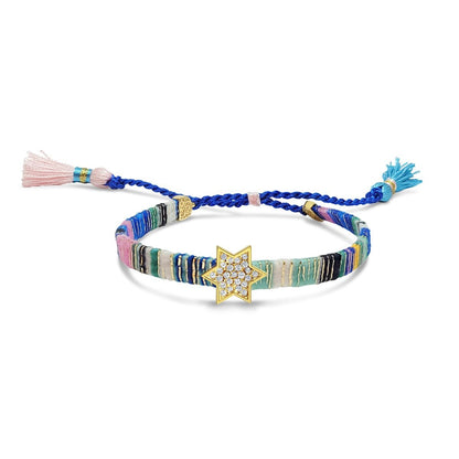 Blue Judaica Bracelet for Everyday Wear Bracelet | Macramé