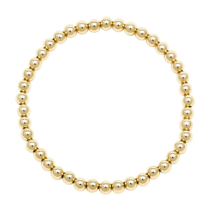 5mm Bead Bracelet in Yellow Gold for Women