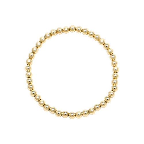 5mm Bead Bracelet in Yellow Gold for Women