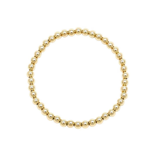 5mm Bead Bracelet in Yellow Gold for Women