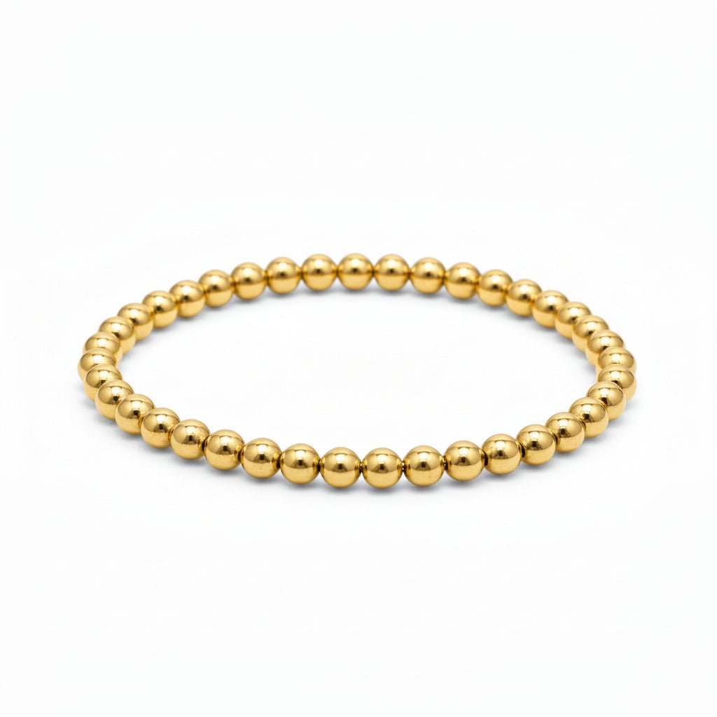 5mm Bead Bracelet in Yellow Gold for Women