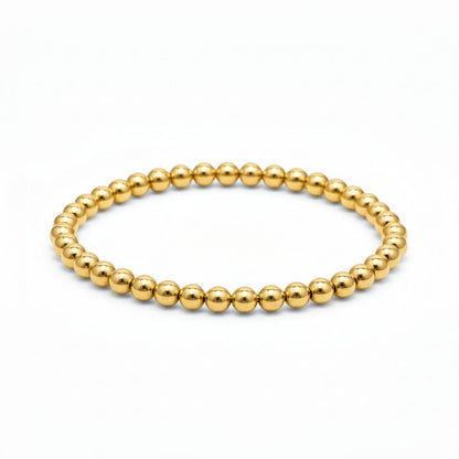 5mm Bead Bracelet in Yellow Gold for Women